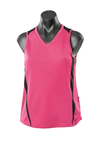 Aussie Pacific Casual Wear Hot Pink/Black / 8 AUSSIE PACIFIC Eureka ladies singlet 2104